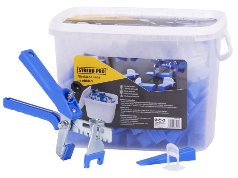 Leveling set Strend Pro LS511 StarterKIT, 100x 1.0 mm spacer + 100x wedge + pliers
